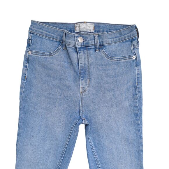 Free People Skinny Jeans Womens 27 Blue Denim Light Wash Straight Leg - Picture 3 of 10